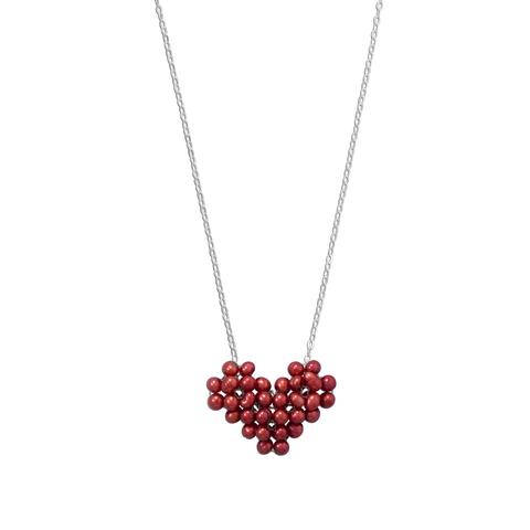 Cultured Freshwater Pearl Heart Necklace | Necklace | Ultra Belleza